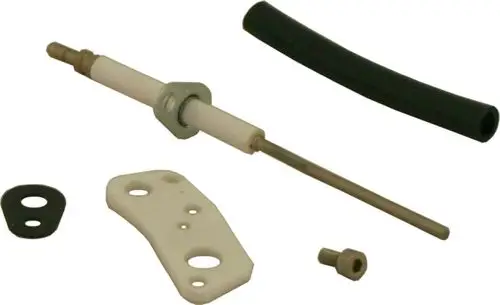 Set mit mehreren Komponenten, darunter eine Elektrode, eine Halterung, Gummidichtungen und ein Rohr, geeignet für Wolf-Geräte zur Überwachungstechnik.